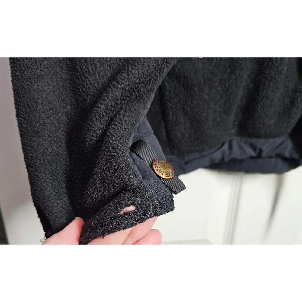 The North Face Men's Denali Black Polartec Fleece Pit Zip Full Zip Jacket Large